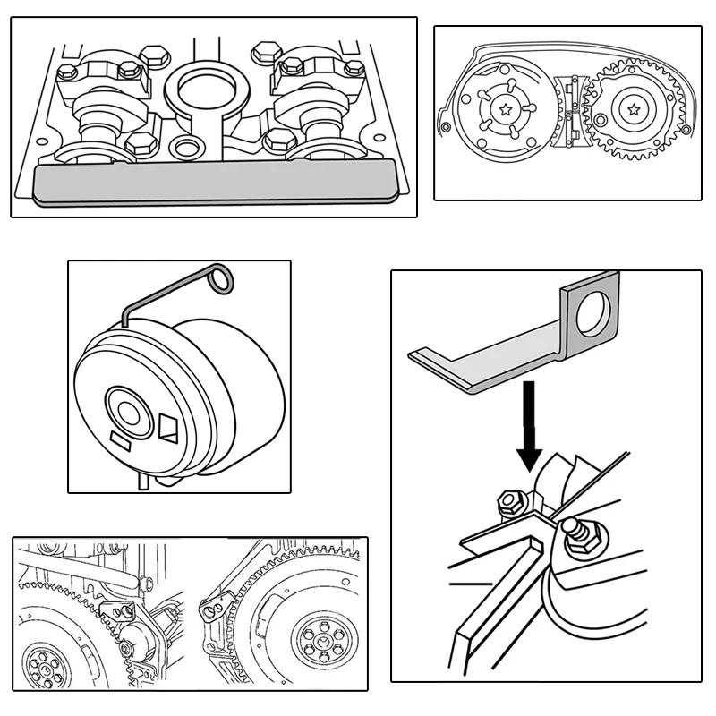 Engine camshaft timing tool kit, Apply to Chevrolet Cruze Malibu Opel Regal Excelle Vauxhall Fiat1.6 1.8 16v engine timing tool