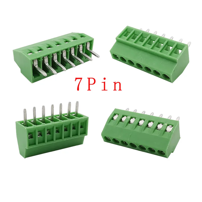 5/10Pcs KF128 2,54mm Pitch PCB Terminal Block Stecker 150V 6A 2/3/4/5/6/7/8/9/10/12/14/16Pin Schraube Terminal Für 26-18AWG Kabel
