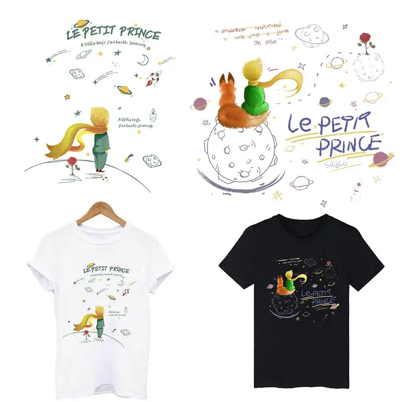 Cartoon Little Prince Clothes Patches Iron On Transfers For Clothes Applique Thermo-stickers On Clothes Anime Patch DIY Badge