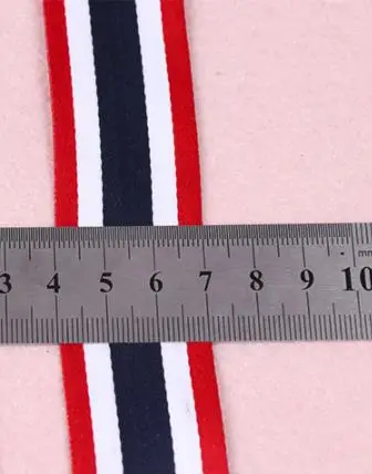 New 3M/Lot  Red White Navy Blue Width 3cm 4cm Printed Grosgrain Ribbon Backpack Belt Bow Decoration Tape DIY Sewing Accessories