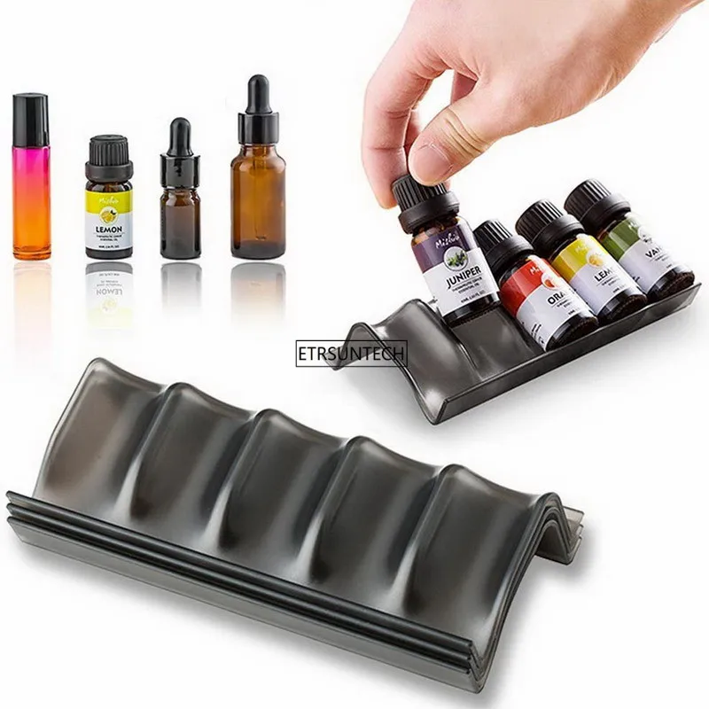 

5Pack Shelf Essential Oils Storage Rack Oil Bottles Expandable Essential Oil Holders Convenient Storage For Display Spice Oils