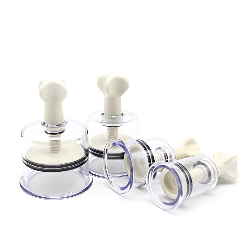 4 Sizes Twist Suction Cupping Cup Nipple Enhancer Massage Vacuum Cans Plastic Enlarger Suction Enlarger Body Massager Cups