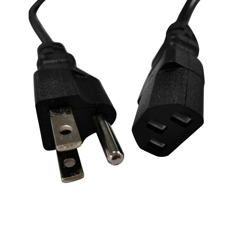 US Power Plug Cable 3 Pin IEC C13 Computer Power Cable Extension Cord 1.5m US Power Cable For Monitor Printer Scale