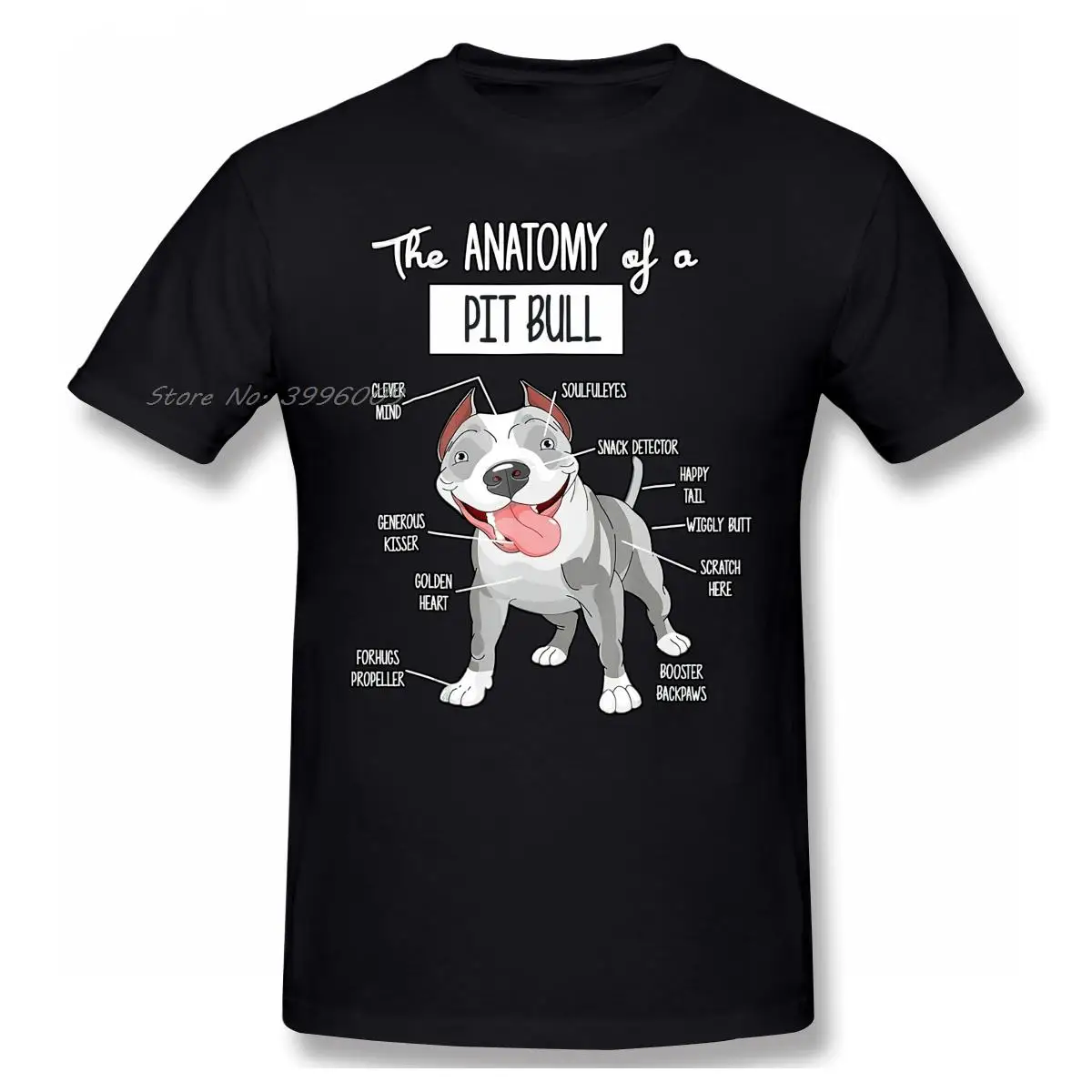 Anatomy Of A Pitbull Dog Saving T Shirt Men High Quality Cotton Summer T-shirt Short Sleeve Tshirt Brands WoMen Tee Top Gift