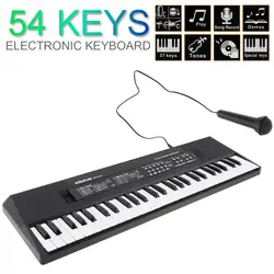 54 Keys Electronic Keyboard Piano Digital Music Key Board with Microphone Gift Musical Enlightenment