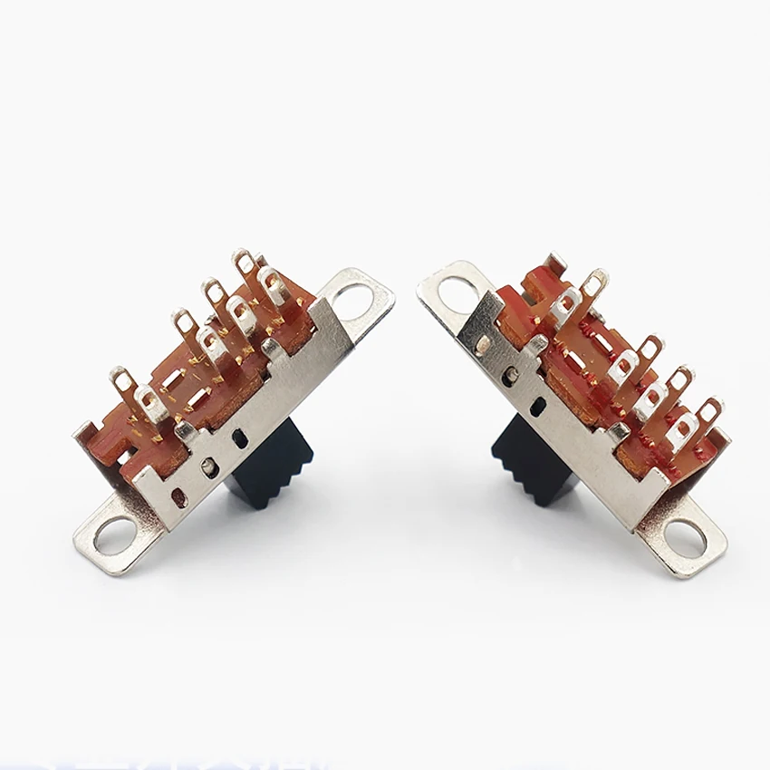 100PCS/Lot SS23E04 SS-23E04-G5 Slide Toggle Switch 2P3T 8PIN  3-Position 5MM Vertial-Type