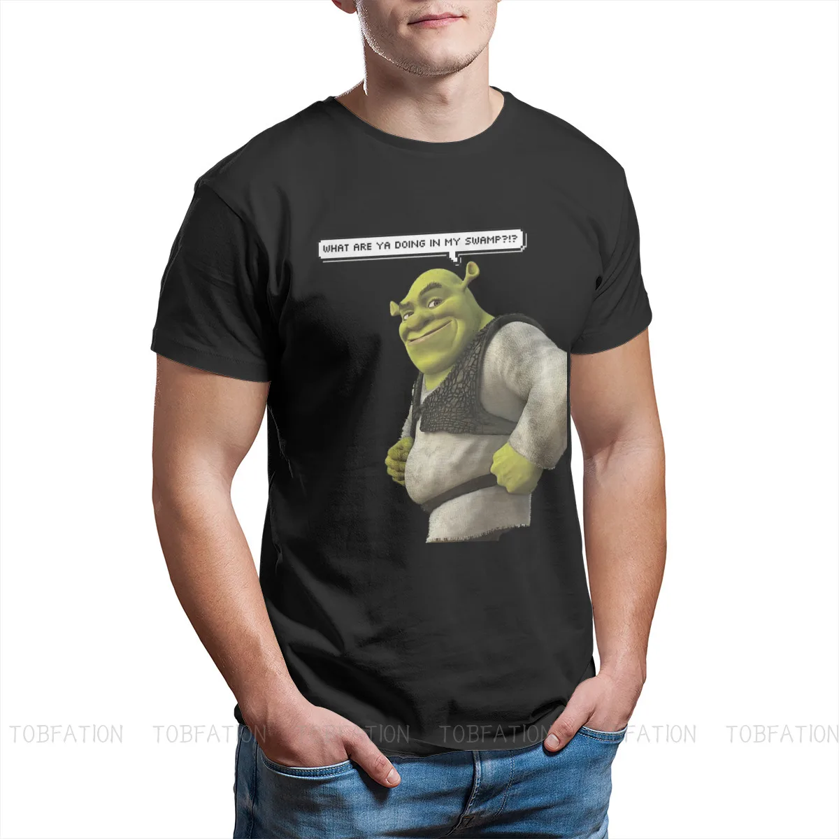 Novelty Hip Hop TShirt Shrek Donkey Princess Fiona Blind Mouse Fairy Tale Movie Style Tops Leisure T Shirt Male Tee Gift Clothes