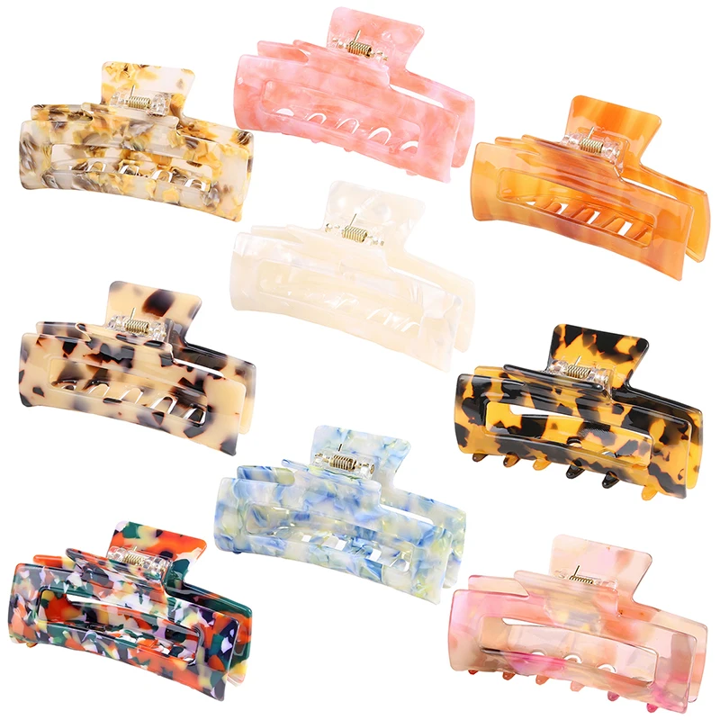 Jepit Rambut Motif Cakar Rambut Asetat Ambil Jepit Rambut Kepiting Gaya Rambut Kualitas Hebat untuk Wanita