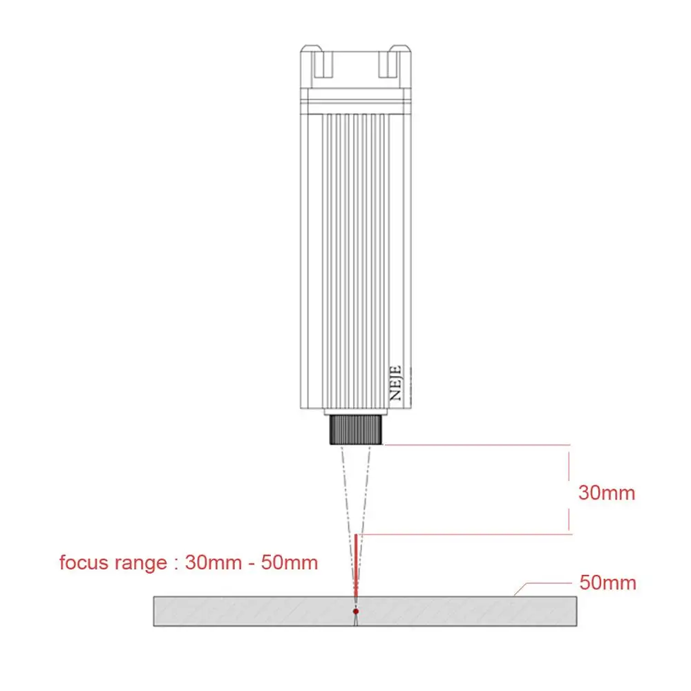 Imagem -06 - Neje Lente Ótica de Foco Longo para Máquina de Corte Acessórios de Substituição para Gravador a Laser Master 20w