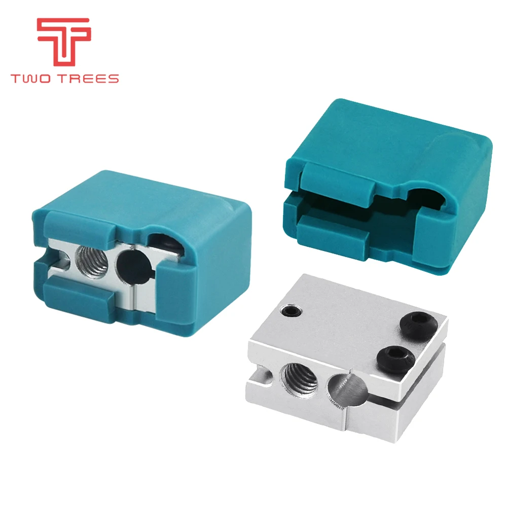 High Quality Volcano Silicone Sock Heater Block Aluminum For E3D Hotend PT100 Sensor Thermistor 3D Printer Parts Heat Block