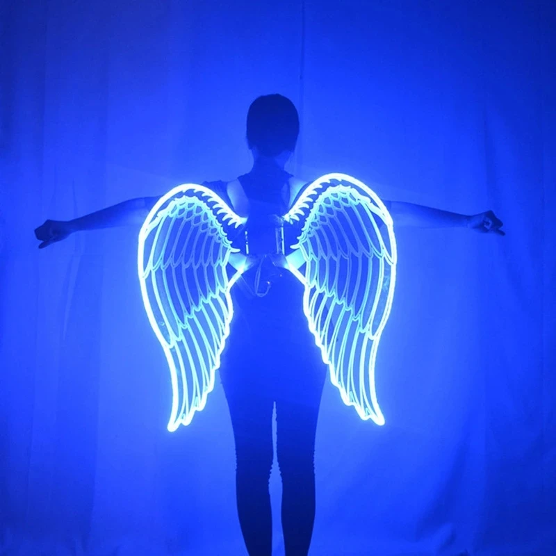 Colorful color changing flashing lights LED glowing wings nightclub bar show catwalk prop