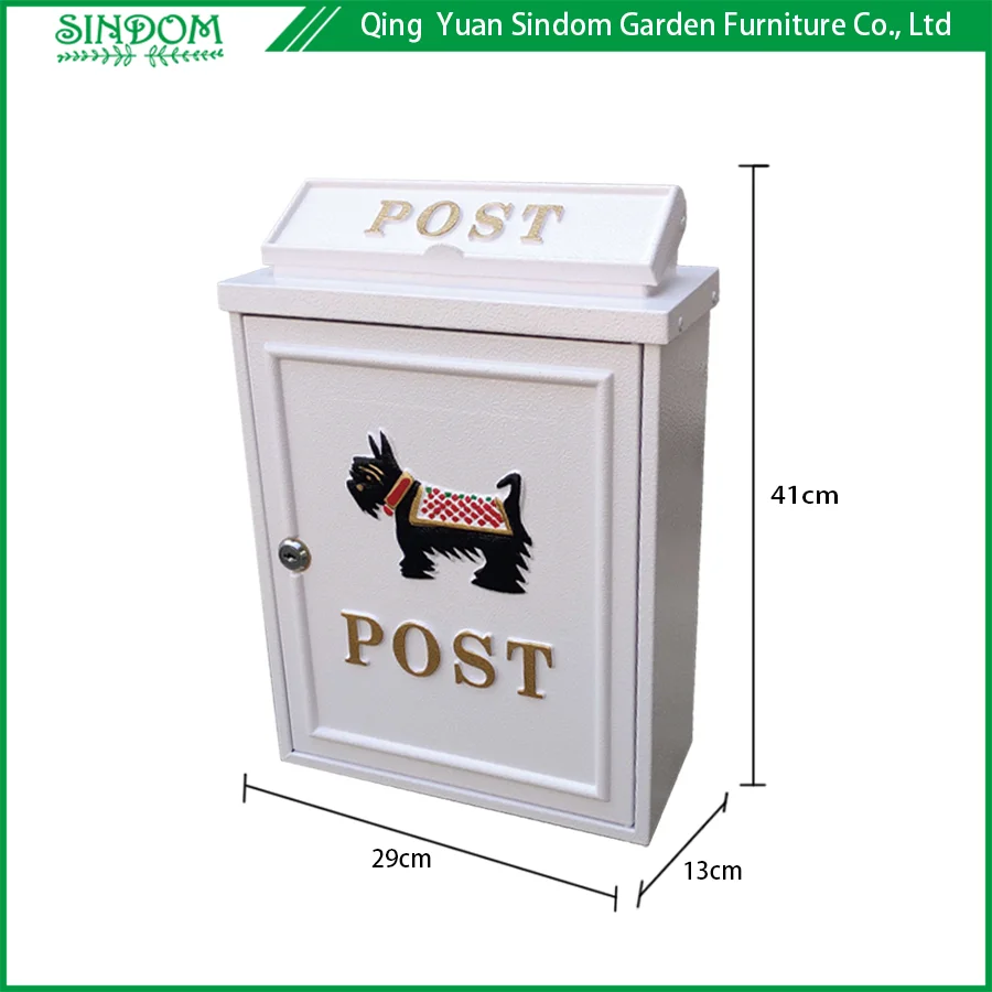 European Style Outdoor Modern Aluminum Metal Newspaper Mailbox