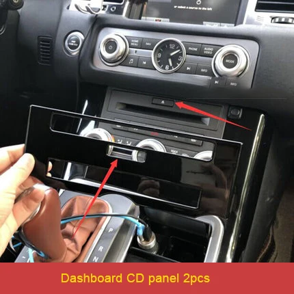 

Для Land Rover Range Rover sport HSE 2010-2013 хромированная черная Центральная панель управления CD 2 шт.