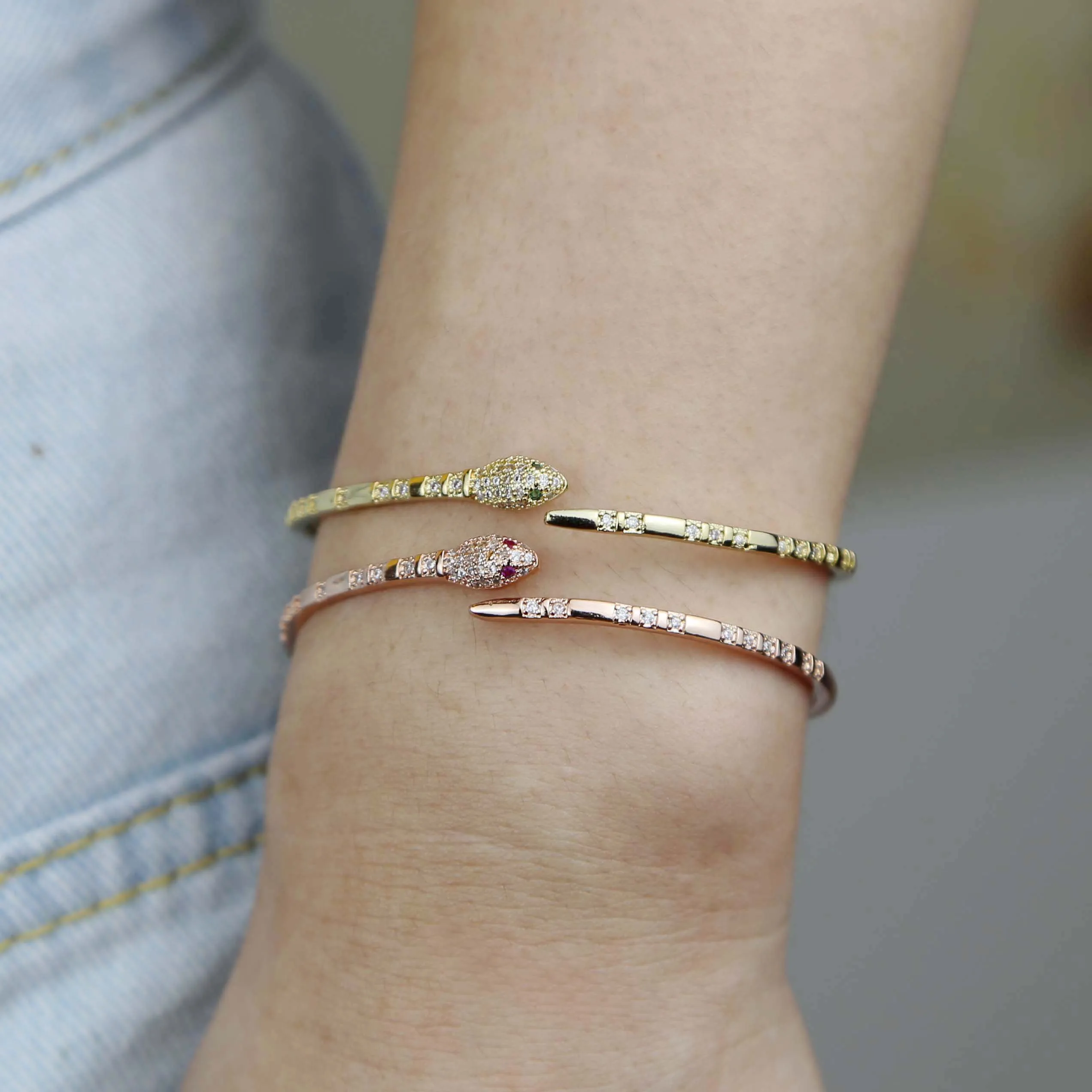 NEW 2020 Fashion Snake Charm Bracelets For Elegant Women Cubic Zirconia snake Bracelet & Bangle Adjustable Pulseras Mujer