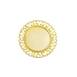 10Pcs Filigree Cabochon Setting (Fit 35mm) Wraps Connectors Metal Crafts Decoration DIY Embellishments 50mm