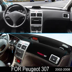 Противоскользящий коврик для приборной панели Peugeot 307 2002 ~ 2008 307sw 307cc, Солнцезащитный ковер, аксессуары для ковров 2003 2004 2005 SW