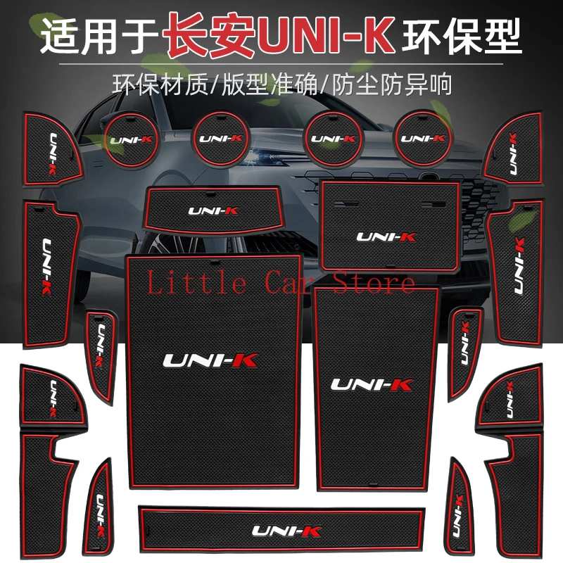 

Anti-Slip Gate Slot Cup Mat Fit For Changan uni-k 2021 Accessories Door Groove Non-Slip Pad Rubber Coaster