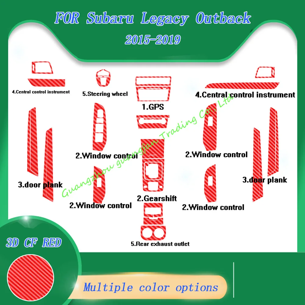

Автомобильный Стайлинг, новинка, карбоновое волокно, Автомобильный интерьер, центральная консоль, изменение цвета, литьевые наклейки, наклейки для Subaru Legacy Outback 2015-19