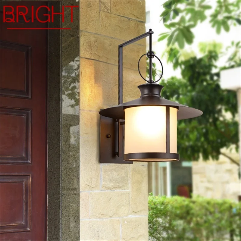 

BRIGHT Outdoor Wall Lamp Classical Retro Sconces Light Waterproof IP65 Home LED For Porch Villa