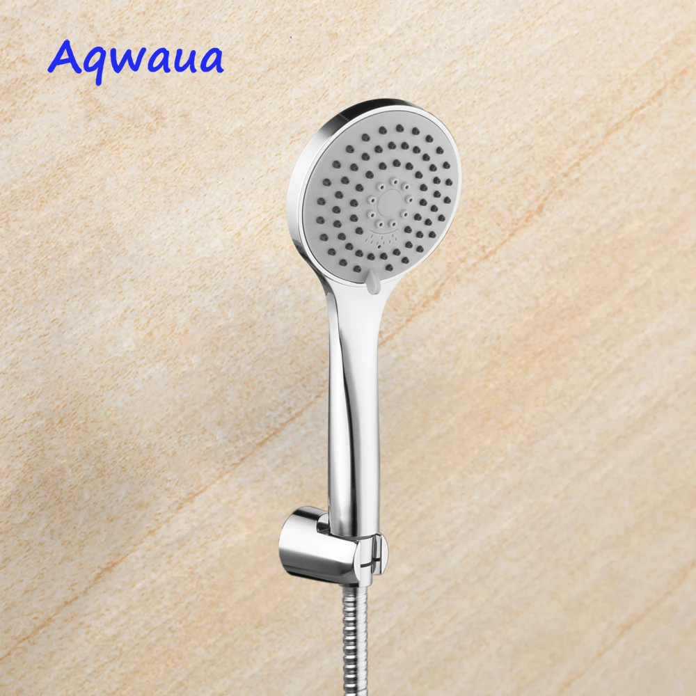 Aqwaua Shower Head Handheld Plastic Bathroom Sprayer Water Saving Three Function For Bathroom Nozzle Booster Shower Replacement