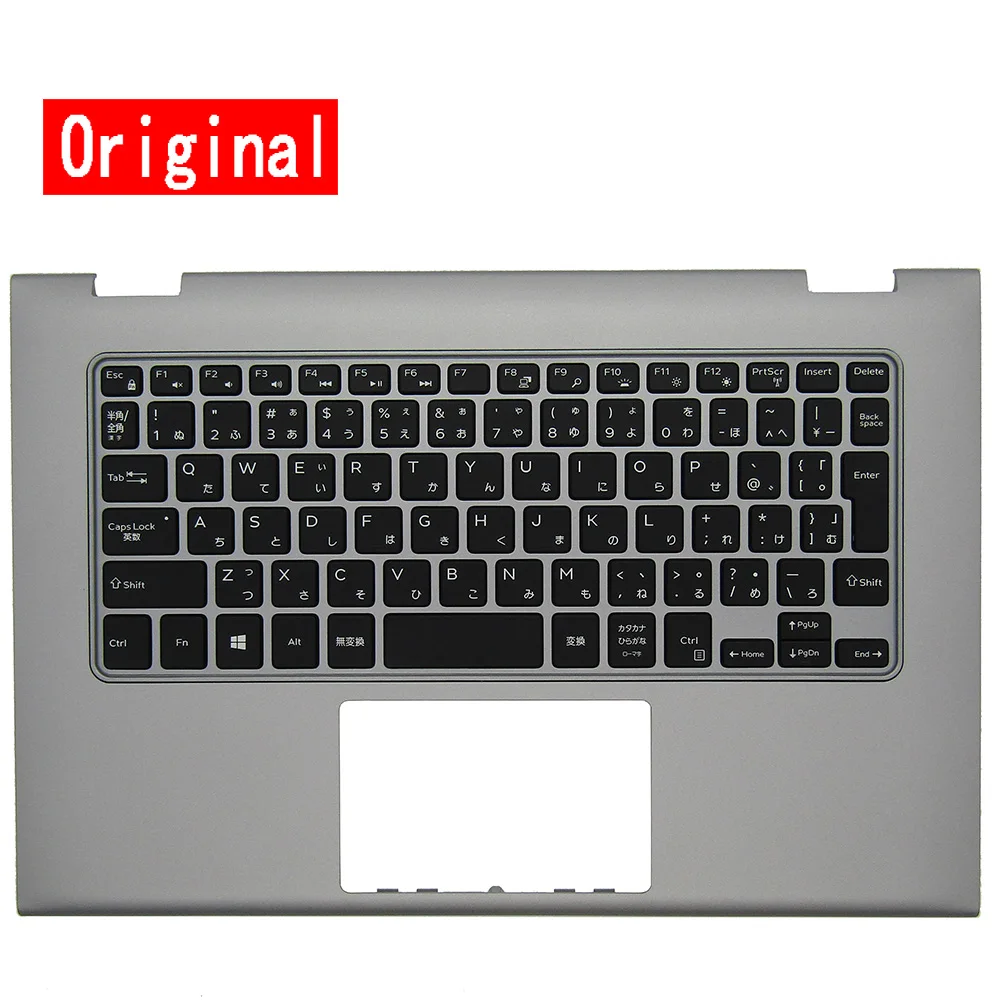 

New For Dell inspiron 13 7000 7347 7348 7359 Laptop JP keyboard With Palmrest Upper Cover Silver