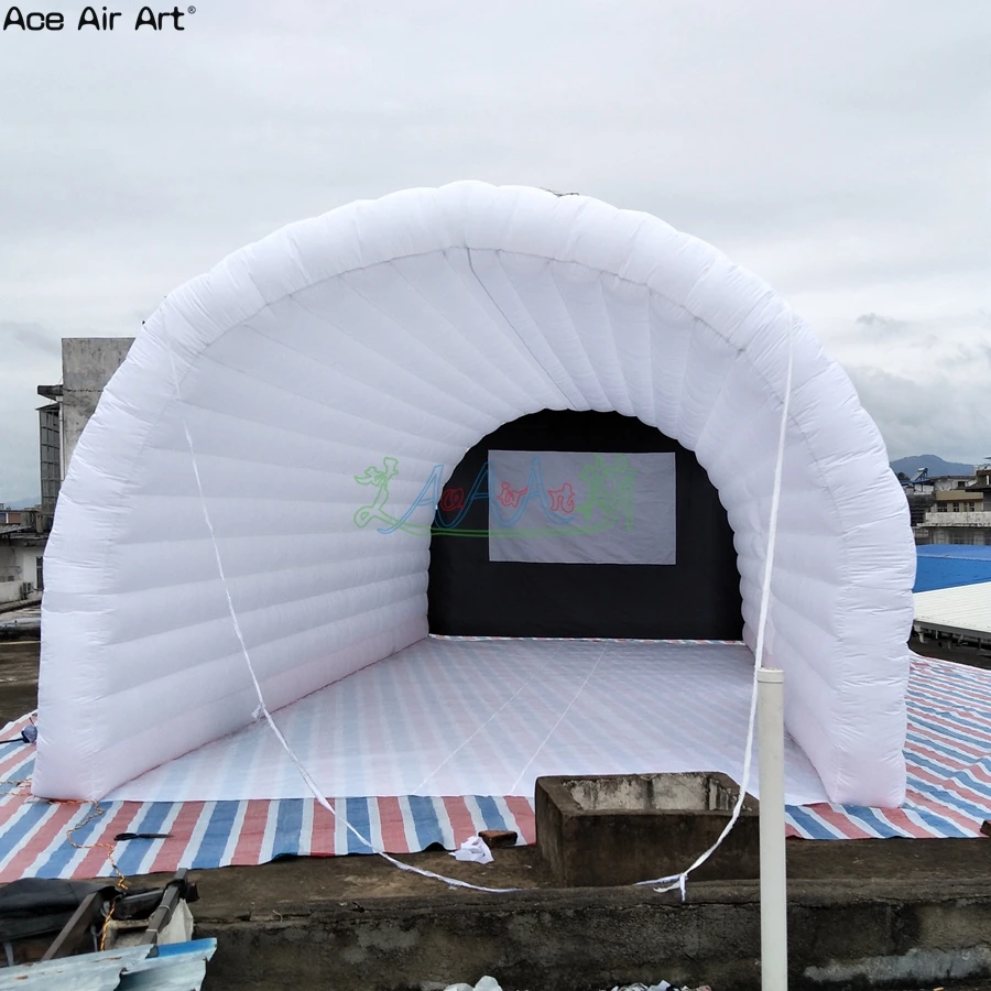 2021 gigante ao ar livre confortável personalizado filme túnel tenda inflável cinema igloo, cinema móvel teatro cúpula casa para venda