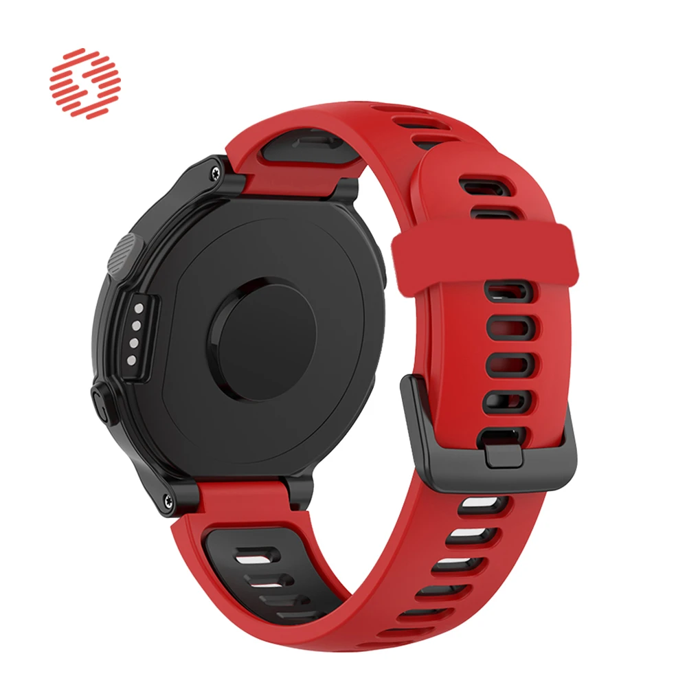 ShengOne Soft Silicone Bracelet Strap for Garmin Forerunner Series 220 230 235 620 630 735XT Watch Band Replacement for Garmin