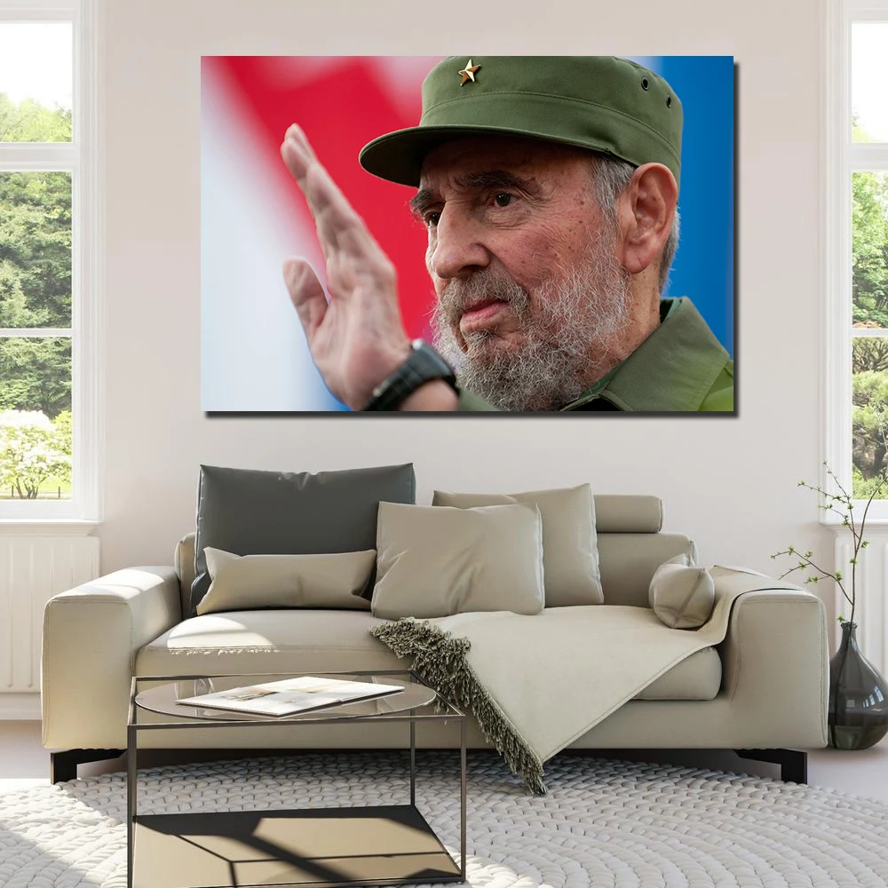 Fidel Castro Poster Unframed Canvas Painting Wall Art Pictures Print For Living Room Home Decor