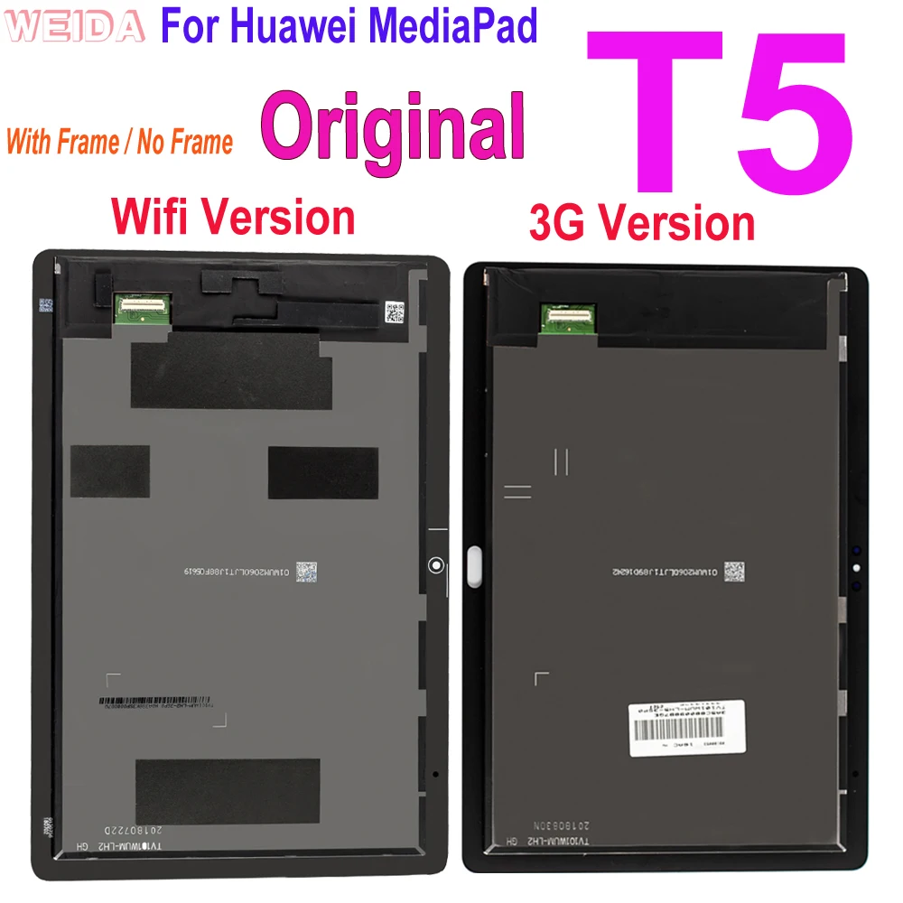 

10,1 "Оригинальный ЖК-дисплей для Huawei MediaPad T5 AGS2-L09 AGS2-W09 AGS2-L03 AGS2-W19 ЖК-дисплей с сенсорным экраном и дигитайзером в сборе