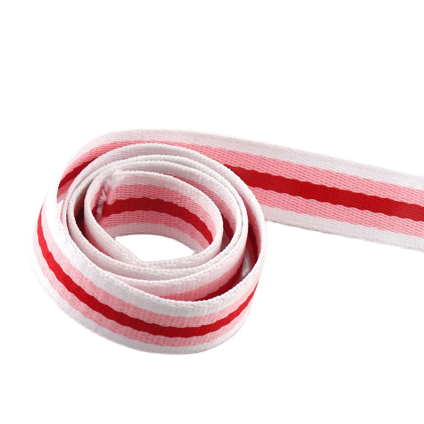 Ремешок для сумочки, 25 мм/38 мм, тесьма в полоску ярдов, красный, Холщовый, белый, для ключей