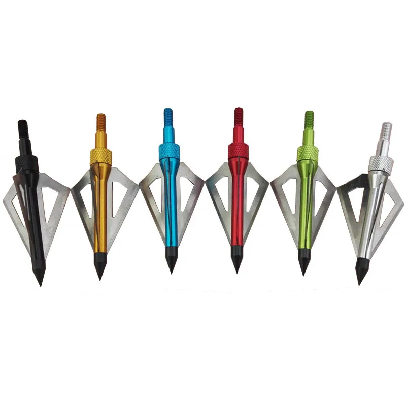 6/12pcs Arrowhead 100 grain 3 Fixed Blade Broadheads Arrowhead Archery Tips  Outdoor Hunting Shooting Accessorve