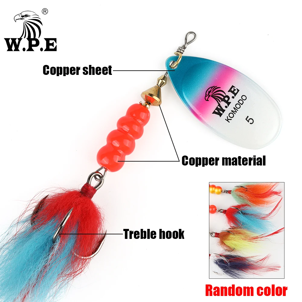 W.P.E KOMODO Spinner Crankbait – Señuelo wobbler para lubina - imagen 3