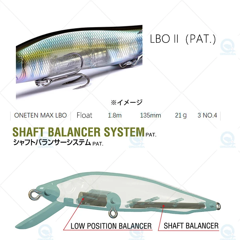 اليابان ميغاباس الرؤية ONETEN ماكس LBO 135 مللي متر 21 جرام العائمة الصيد إغراء باس إغراء البلمة صب Jerkbait رصاصة ديناميكية البحر معالجة #6