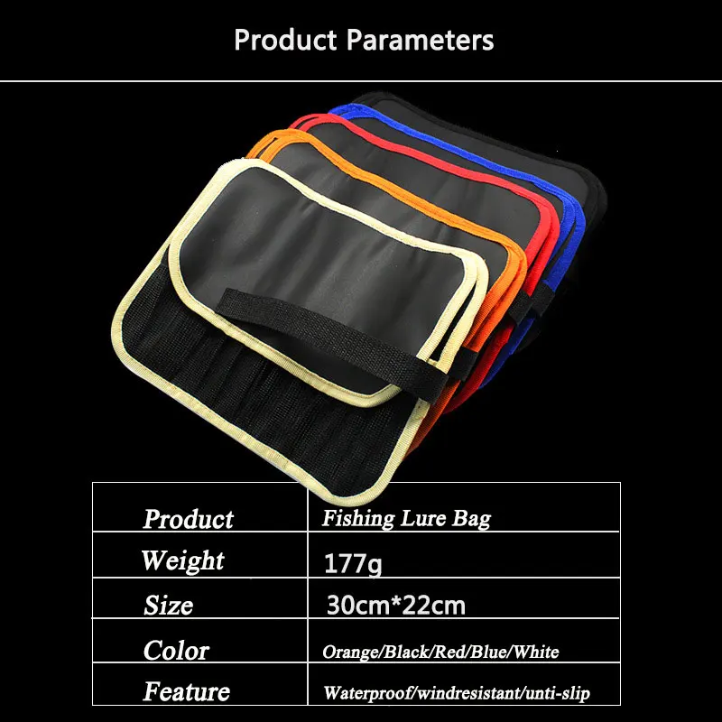 AS Fishing Lure Bag Large Capacity Multi-Purpose Partition Waterproof Adjustable Gear Tools Pockets Bags Holder Storage Case