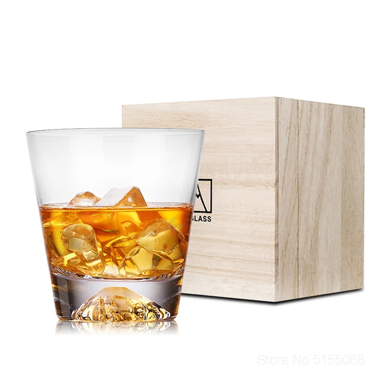 Japan Fujisan Snow Mountain Pure Crystal Whiskey Glass Mount Fuji Snowberg Ice Cake Rock Cup Whisky Wine Glassware Water Tumbler