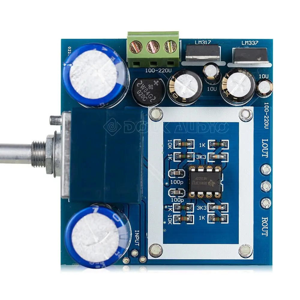 Nobsound-Módulo preamplificador de Audio estéreo, placa ALPS con blindaje, Full DC, Hi-Fi, op-amp
