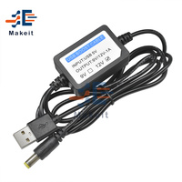DC 5V to 9V/12V 1A USB Charge Power Boost Cable 2.1x5.5mm Power Step UP Converter Adapter For Mini Speaker