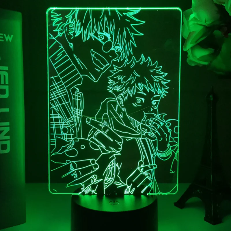 Anime Lamp Satoru Gojo Jujutsu Kaisen Led Night Light Yuji Itadori for Room Deco Birthday Gift Jujutsu Kaisen Lamp Yuji Itadori