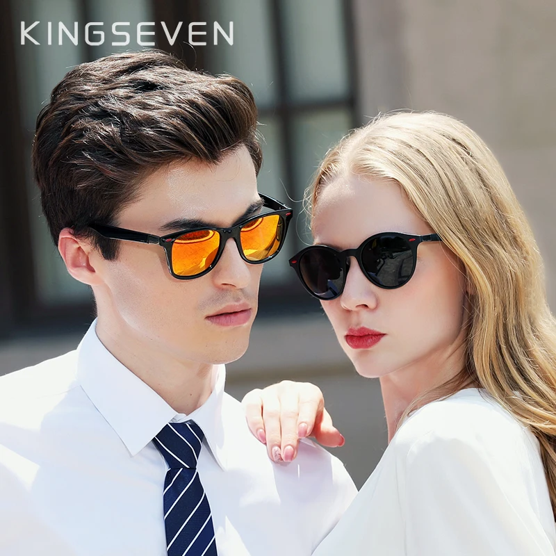 2pcs Lovers Combined KINGSEVEN Polarized Sunglasses Men and Women Travel Sun Glasses Male Goggle UV400 Gafas De Sol