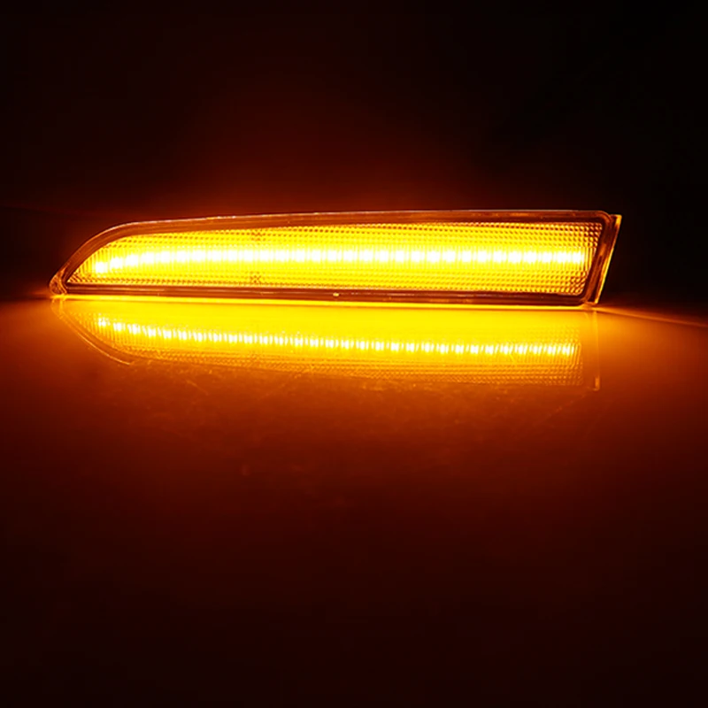 2pcs Amber Yellow Led Front Bumper Side Signal Parking Marker Light Lamps For 2010-2012 Ford Fusion Turn Signal Light 12V