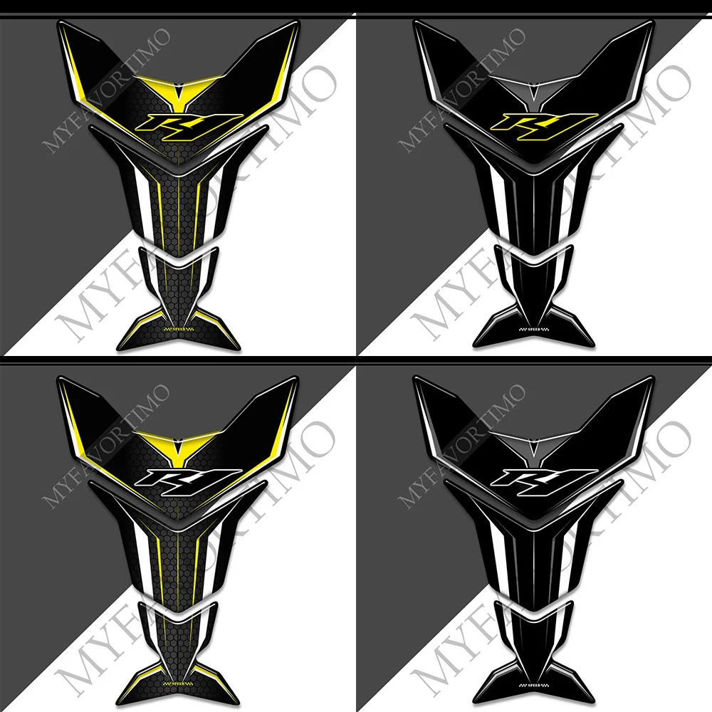 

Emblem Logo Gas Fuel Oil Kit Knee For YAMAHA YZF-R1 YZFR1 YZF R1 R 1000 Motorcycle Tank Pad Stickers Decals Protector