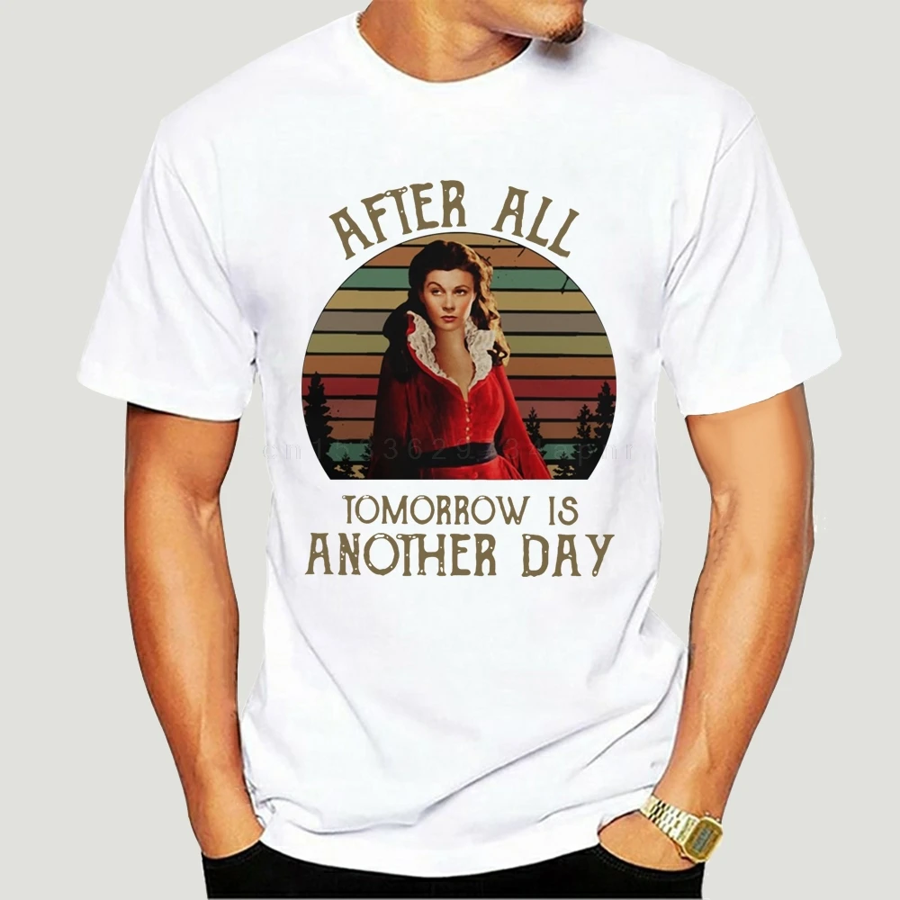 Scarlett O'Hara After All Tomorrow Is Another Day Retro  Ladies T Shirt Custom Printed 100% Cotton T-shirts