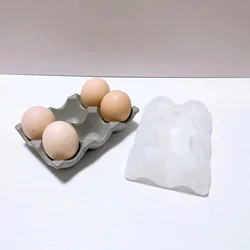 6 Cells Eggs Holder Epoxy Resin Mold Concrete Jewelry Tray Silicone Mold Egg Storage Dish Casting Tool Home Cement Ornament Mold