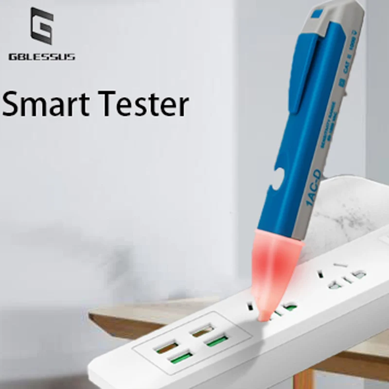 1pcs Intelligent Electric Tester 1AC-D Multifunctional Non-contact Induction Automatic Line Detection LED Alarm Sound 90-1000V