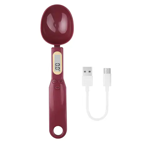 500g/0.1g 측정 규모 LCD 디지털 주방 측정 숟가락 전자 음식 무게 숟가락 규모 케이크 베이킹 액세서리