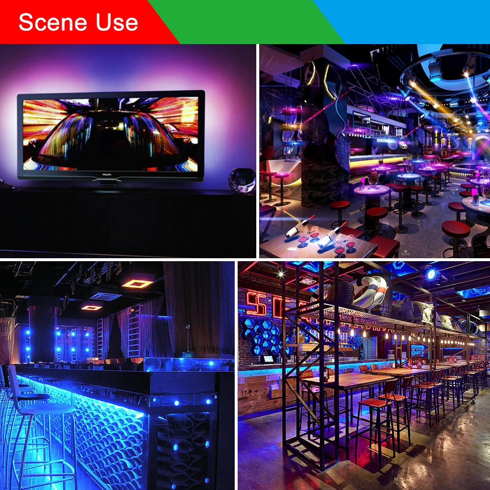 LED RGB Lamp Tape Ribbon 5V USB Light Strip LED Flexible Lamp RGB Remote Control Waterproof BackLight Brighter 0.5 1 2 3 4 5 M