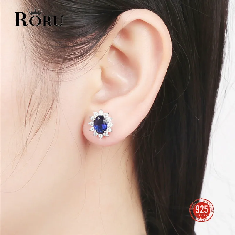 100% 925 Sterling Silver High Quality Women Earrings Dazzling CZ Exquisite Stud Earrings for Women Fine Jewelry Brincos