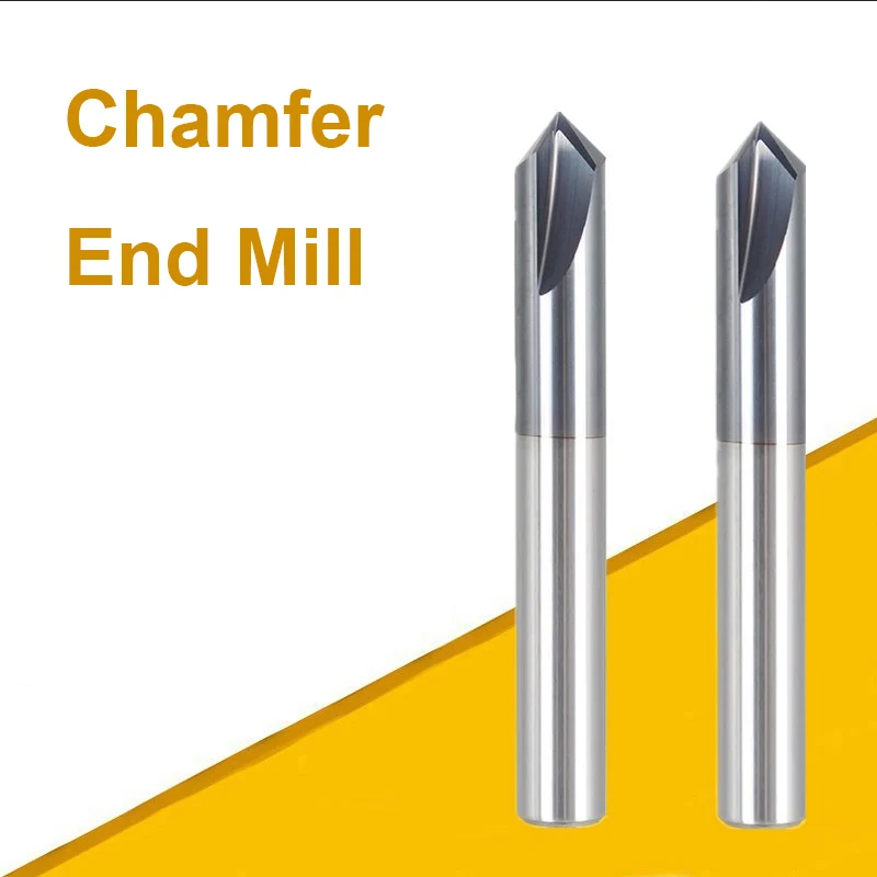 Chamfer End Mill for Caving V Groove Router Bit 60 90 120 Degree 2-12mm Carbide V Bits Engraving Milling Cutter 3 Flutes