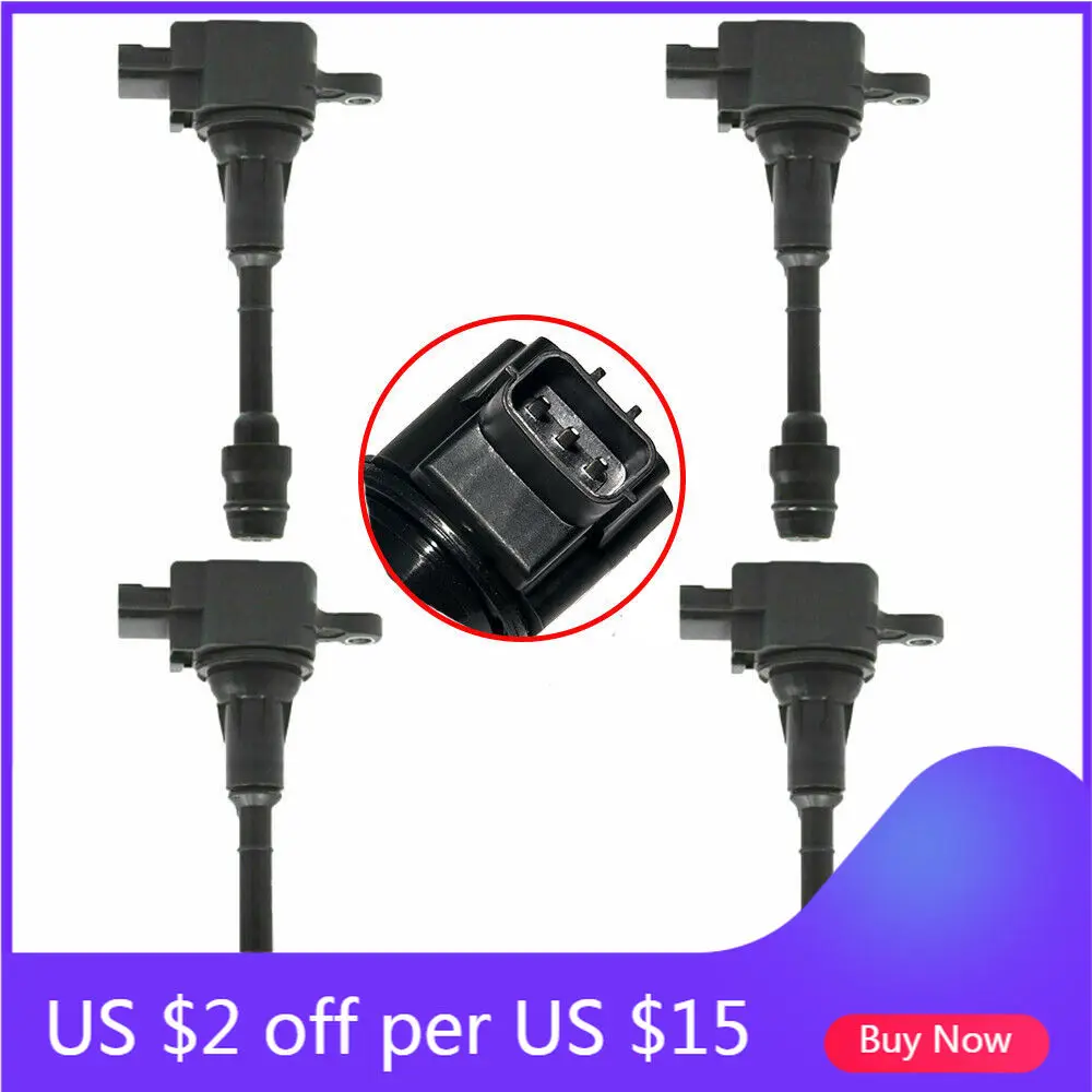 

TIANBANG 4pcs Ignition Coil 22448-8H300 UF350 1788319 5C1395 22448-8H311 22448-8H315 1788319 For 2002-2006 NISSAN ALTIMA 2.5L L4