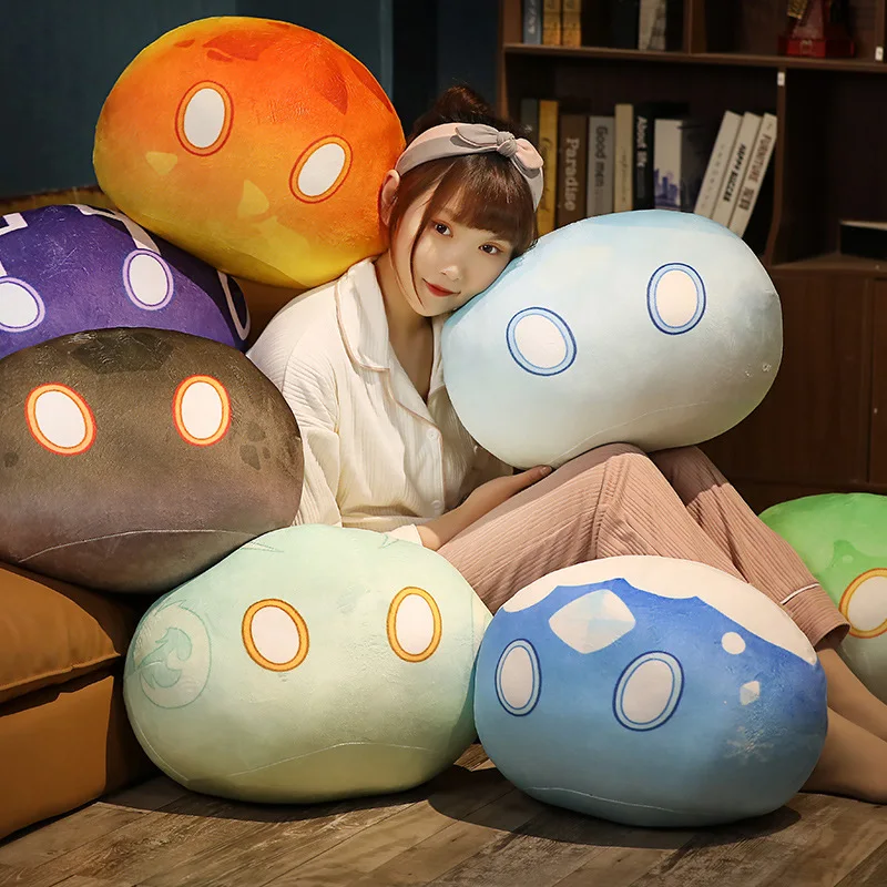 Soft Game Genshin Impact Slime Cushion Cute Plush Pillow Keli Dango Throw Handful Back Cushion Cartoon Birthday Xmas Gifts